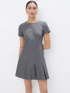 MOHITO Sukienka mini z krótkim rękawem szary New