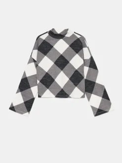 MOHITO Sweter w kratę szary Clearance