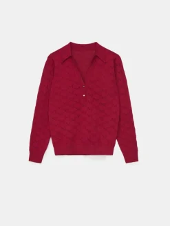 MOHITO Sweter z dekoltem V kasztanowy Discount