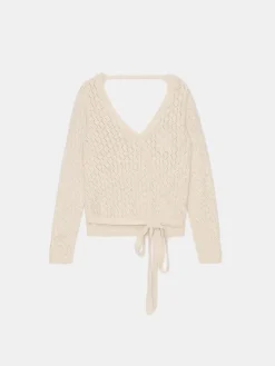 MOHITO Sweter z kopertowym dekoltem beu017cowy Sale