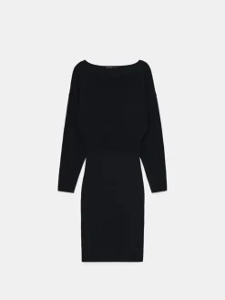 MOHITO Swetrowa sukienka mini czarny New