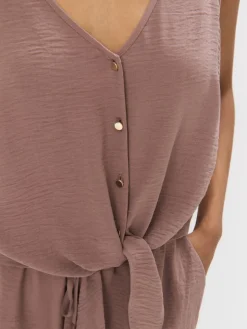 MOHITO Top z wiązaniem bru0105zowy Outlet