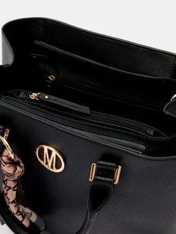 MOHITO Torebka city bag z apaszką czarny Sale