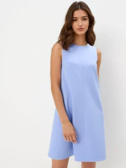 MOHITO Trapezowa błękitna sukienka mini bu0142u0119kitny Outlet