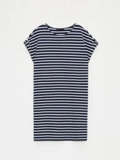 MOHITO Trapezowa granatowa sukienka mini granatowy Fashion