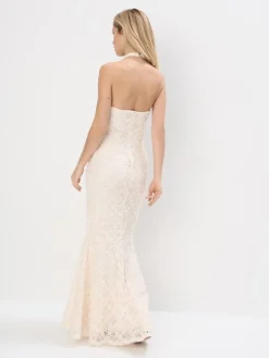 MOHITO Wieczorowa sukienka maxi beu017cowy Fashion