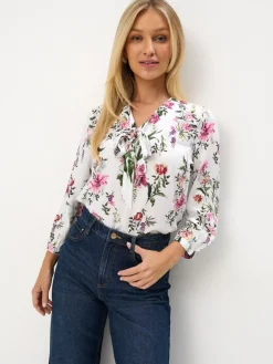 MOHITO Wiskozowa bluzka w kwiaty biau0142y Discount