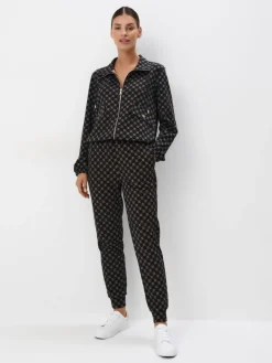 MOHITO Wzorzysta bluza z zamkiem czarny Discount