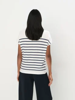 MOHITO Wzorzysty sweter z krótkim rękawem biau0142y Online