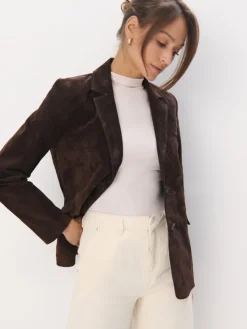 MOHITO Zamszowa marynarka oversize bru0105zowy Clearance