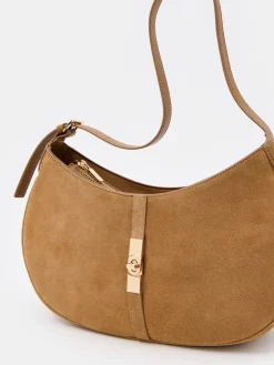 MOHITO Zamszowa torebka beu017cowy Discount