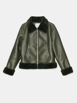 MOHITO Zielona kurtka biker khaki Hot