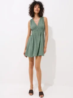 MOHITO Zielona sukienka mini miu0119towy Hot