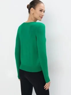 MOHITO sweter z wiskozą zielony New
