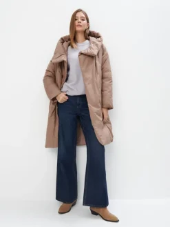 MOHITO Zimowy płaszcz oversize bru0105zowy Fashion